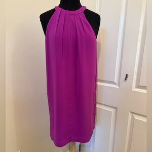 BCBGMaxAzria Pink Pleated Knee-Length Cocktail Dress